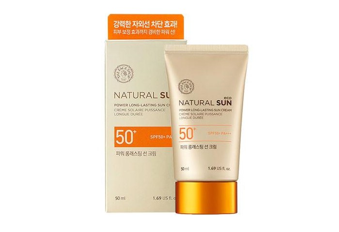 Kem chống nắng The face shop Natural Sun Eco Ice Air Puff Sun SPF 50+ PA+++